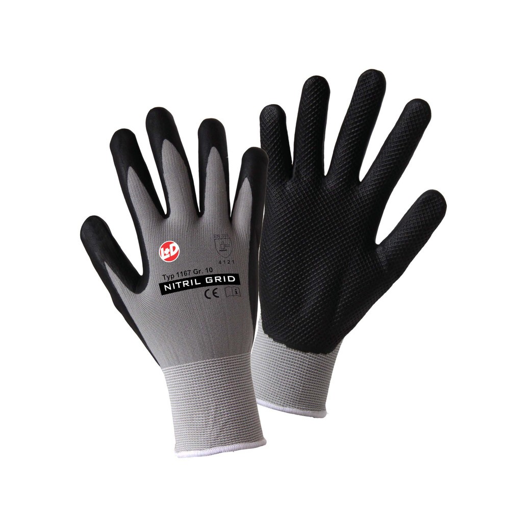 Image of Mechanischer Schutzhandschuh NITRIL GRID: Optimaler Schutz und bester Griff für die Montage Bei der Arbeit mit Maschinenbauteilen brauchen Sie einen angemessenen Schutz für Ihre Hände. Die Montagehandschuhe NITRIL GRID sind speziell dafür gefertigt, mecha