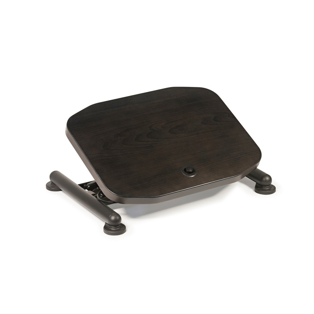 Image of Besser durchblutet arbeiten: mit der meychair Fussstütze Mit der meychair Fussstütze sitzen Sie auch bei längeren Arbeitseinsätzen entspannt und rückenfreundlich. Per Gasfeder-Höhenverstellung stellen Sie die Position der Fussstütze einfach und bequem mit