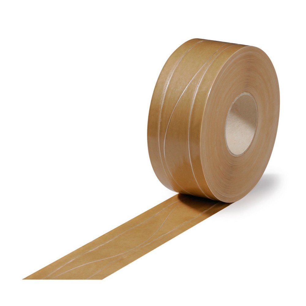 Image of  Papierqualität 75 g/m²Nassklebeband, 2 Längs-, 1 Sinusfaden, Breite 70 mm x Länge 200 m Nassklebeband, 2 Längs-, 1 Sinusfaden, Breite 70 mm x Länge 200 m
