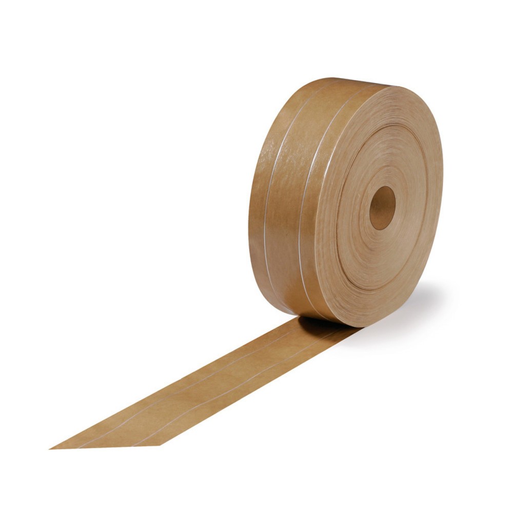 Image of  Papierqualität 60 g/m²Nassklebeband, 2 Längsfäden, Breite 60 mm x Länge 200 m Nassklebeband, 2 Längsfäden, Breite 60 mm x Länge 200 m
