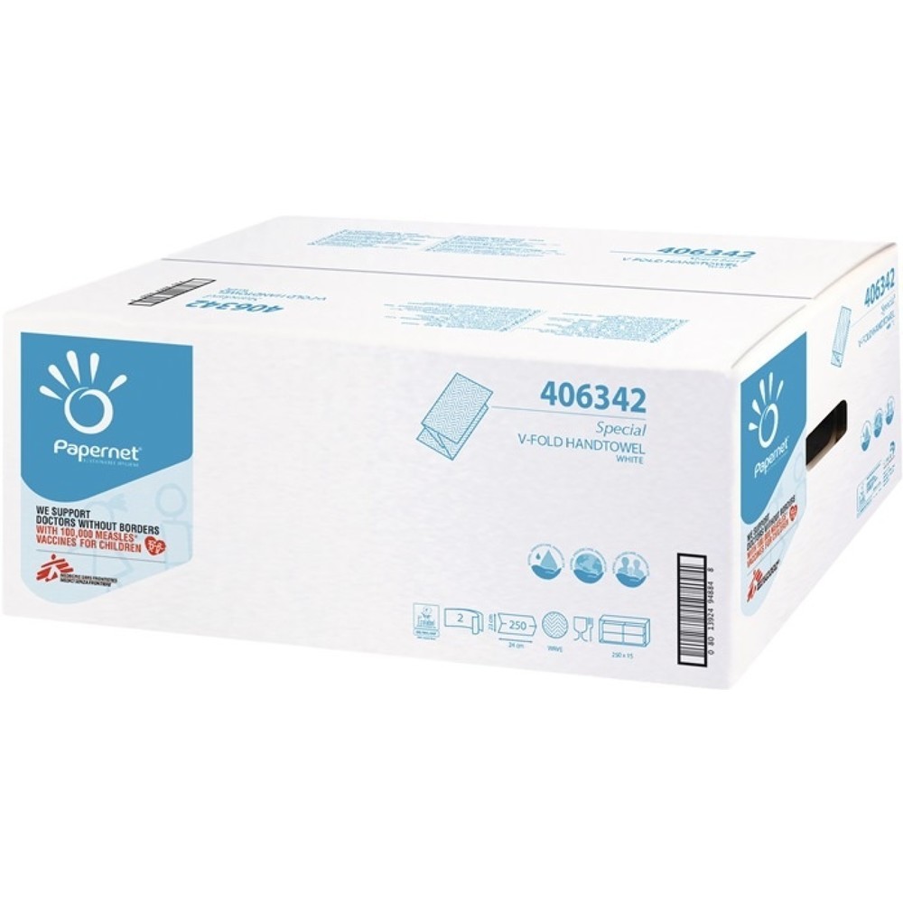 Image of  Material: TissueNORDVLIES Handtücher Airlaid 2-lagig weiss NORDVLIES Handtücher Airlaid 2-lagig weiss