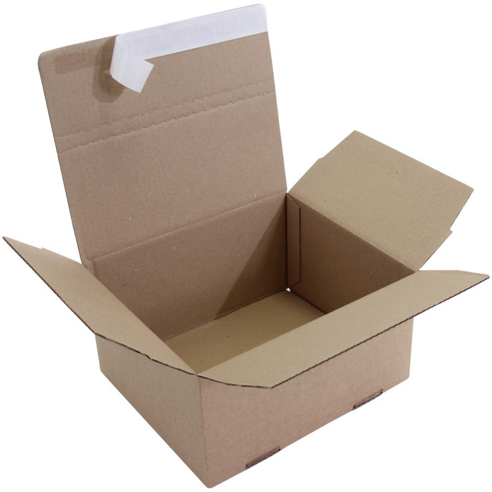 Image of  Schnelles öffnen durch AufreisshilfePackfix, 305x215x140-220mm, Qual.1.3B, A4, braun, Automatikboden Packfix, 305x215x140-220mm, Qual.1.3B, A4, braun, Automatikboden