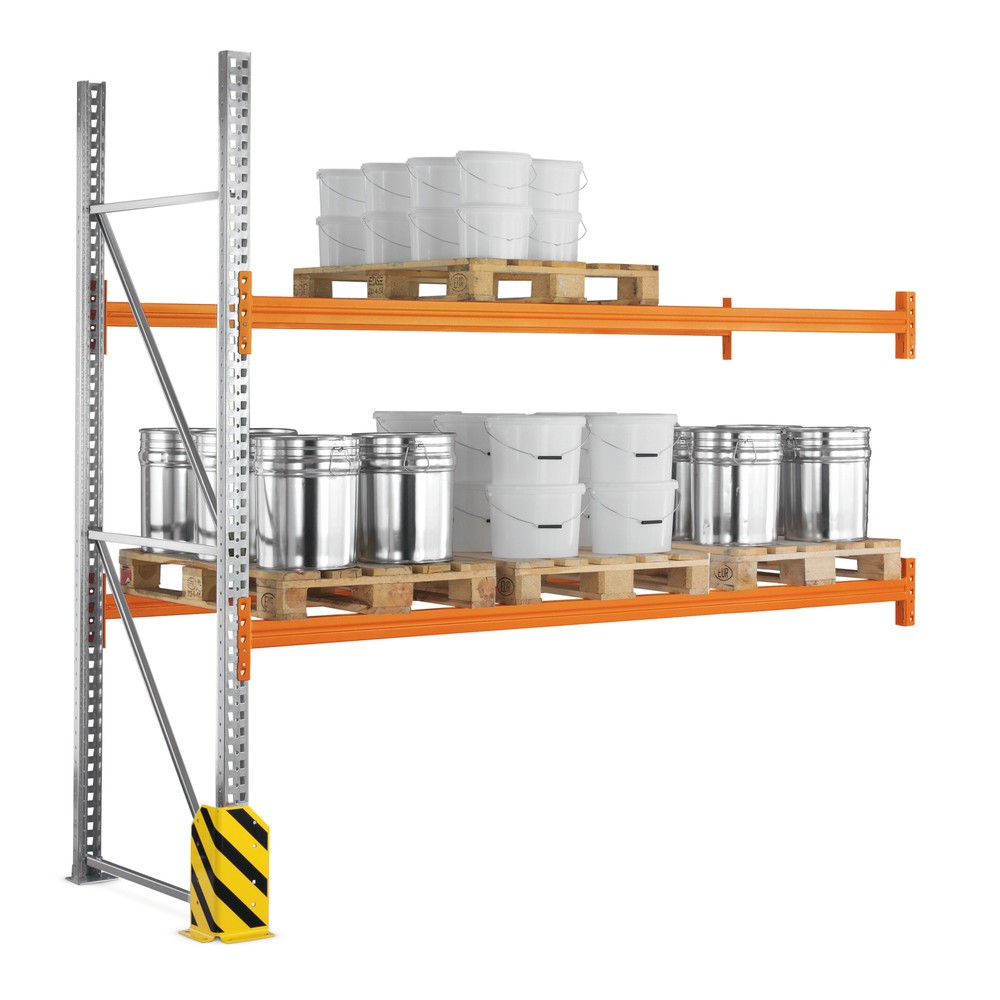 Image of Einfache Erweiterung Ihrer META-Regale für Europaletten Auf Europaletten können Sie Sperrgüter gut transportieren und praktisch lagern. Die META Palettenregale eignen sich für die passgenaue Tiefenlagerung von Europaletten, das heisst, Sie können diese mi