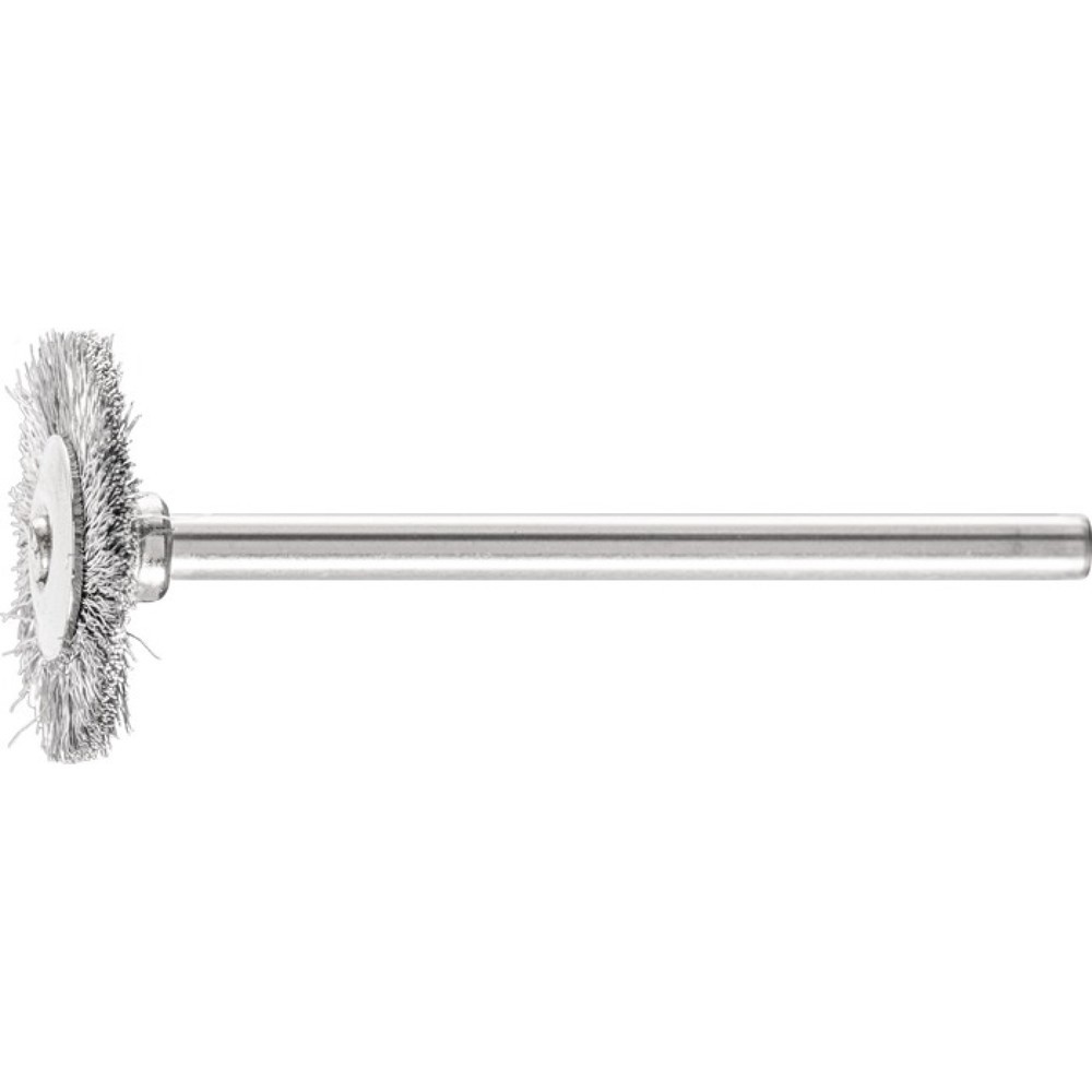 Image of  max. Drehzahl: 12000min-¹PFERD Minirundbürste RBU 1902/3 ST 0,10, Stahl, D19xB2xL5mm PFERD Minirundbürste RBU 1902/3 ST 0,10, Stahl, D19xB2xL5mm