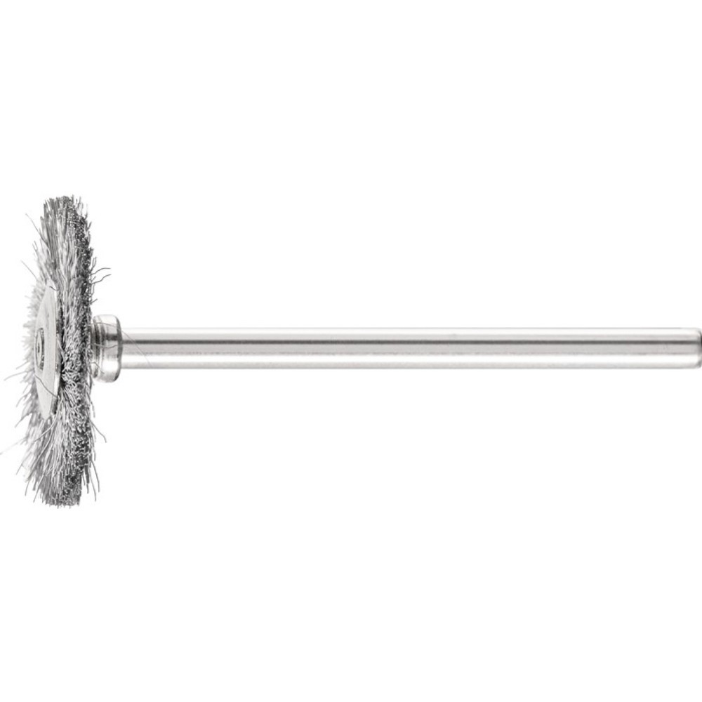 Image of  max. Drehzahl: 12000min-¹PFERD Minirundbürste RBU 2202/3 ST 0,10, Stahl, D22xB2xL6mm PFERD Minirundbürste RBU 2202/3 ST 0,10, Stahl, D22xB2xL6mm