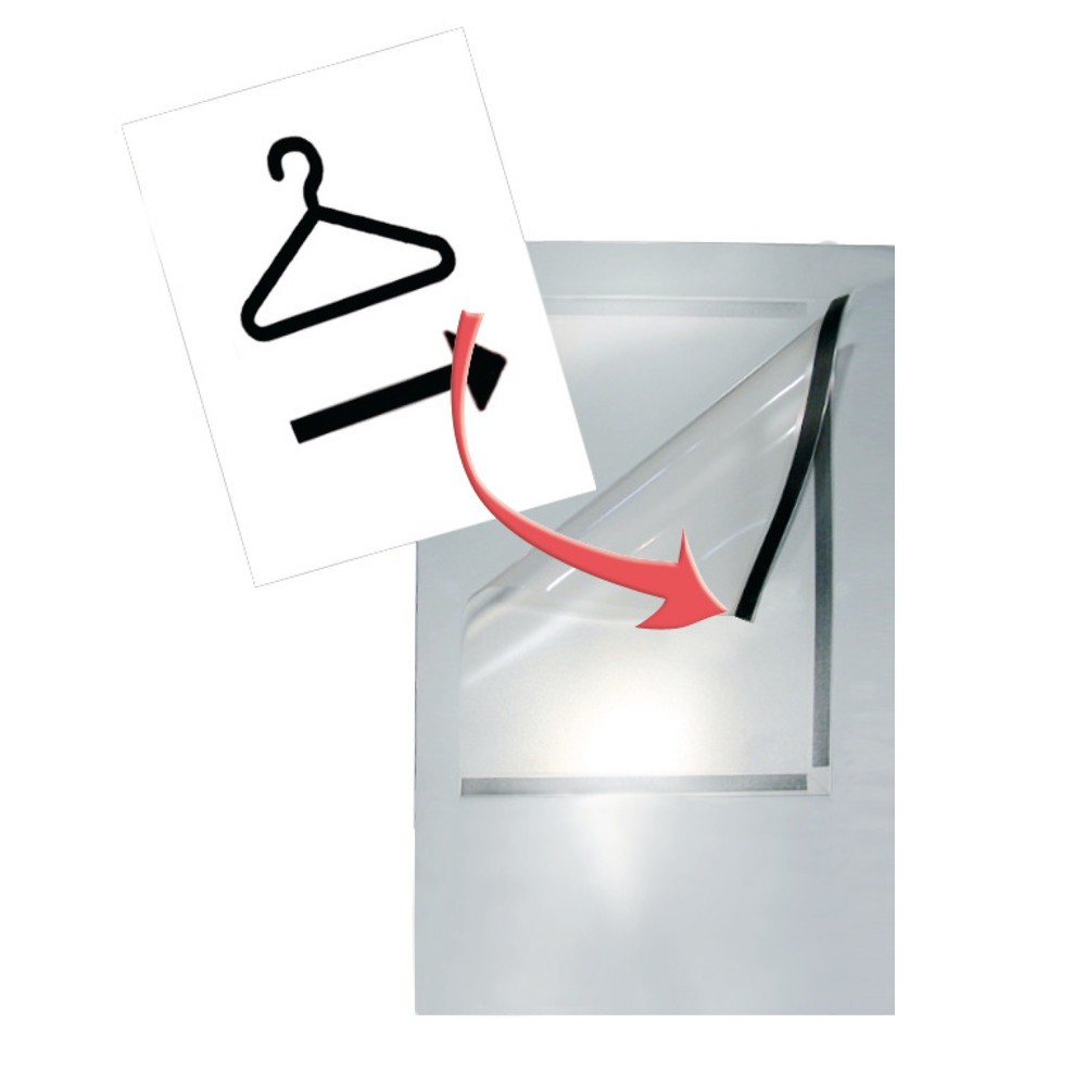 Image of  Erhältlich im Format DIN A1–A4Plakattasche für Trennwandsystem, DIN A4 Plakattasche für Trennwandsystem, DIN A4