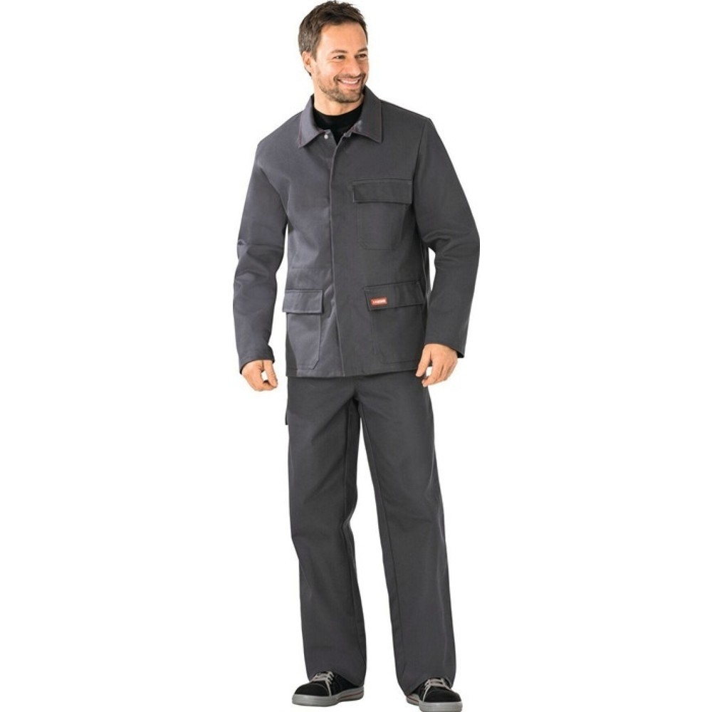Image of  Norm: EN ISO 11611 Kl. 1 A1, EN ISO 11612 A1, B1, C1PLANAM Schweisserschutz-Jacke Nr.1709, grau, Grösse 50 PLANAM Schweisserschutz-Jacke Nr.1709, grau, Grösse 50