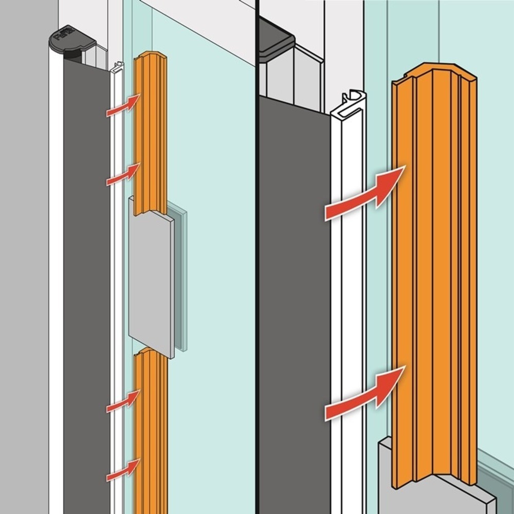 Image of  Material: AluminiumPLANET Montageprofil LG1 Glas Länge 1925 mm, RAL 9016, Bandgegenseite PLANET Montageprofil LG1 Glas Länge 1925 mm, RAL 9016, Bandgegenseite