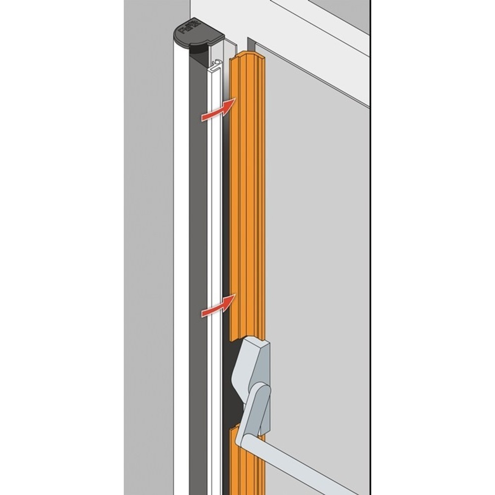 Image of  Material: AluminiumPLANET Montageprofil LP1 Panik Länge 1925 mm, RAL 9016, Bandgegenseite PLANET Montageprofil LP1 Panik Länge 1925 mm, RAL 9016, Bandgegenseite