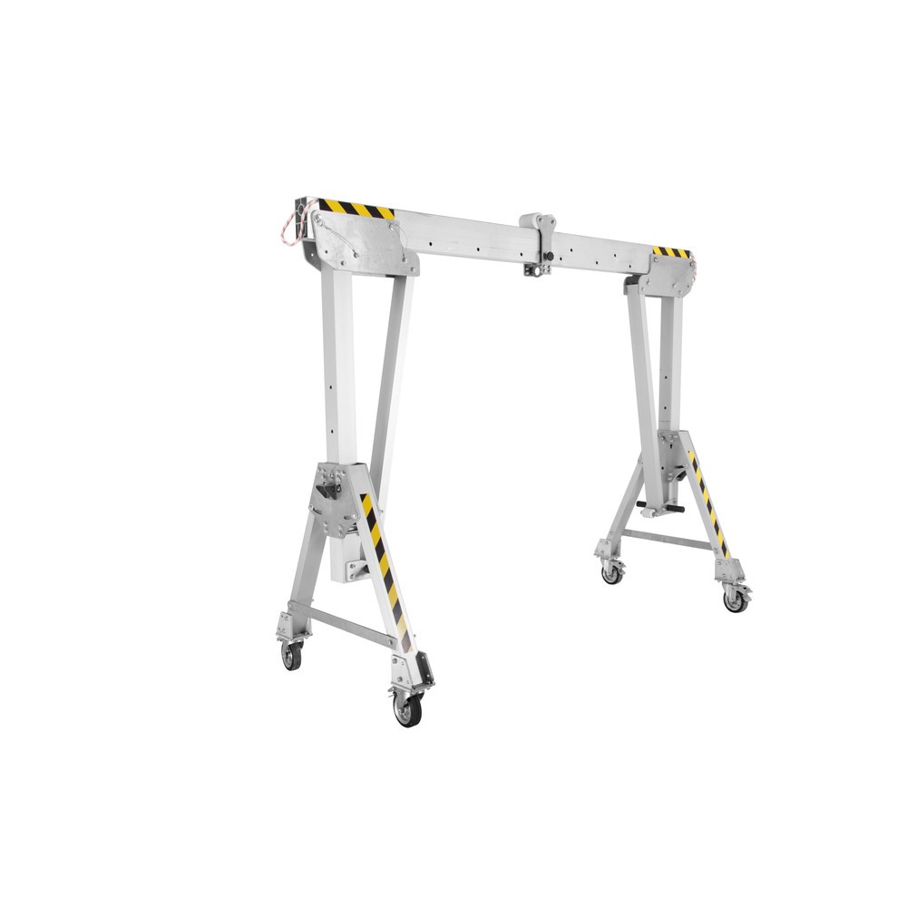 Image of Die schnelle Lösung für zeitlich begrenztes Lastenheben: der PLANETA Alu-Portalkran RAPK inkl. Hebelzug als Aufbauhilfe und Handfahrwerk für Materialtransport Ob Montagearbeit oder Maschinenwartung: Der PLANETA Alu-Portalkran RAPK mit Hebelzug ist durch s