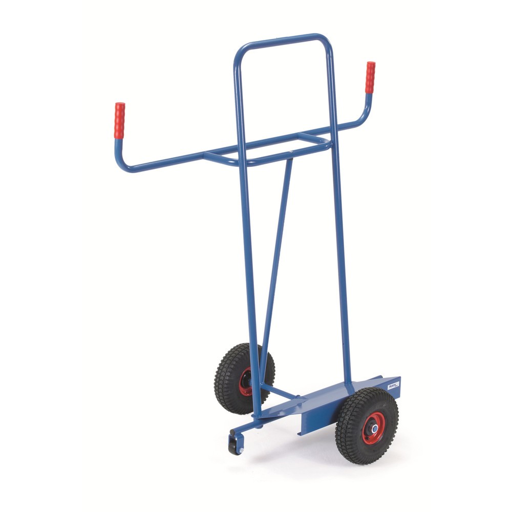 Image of Platten, Bleche und flache Gegenstände leicht transportiert Dieser Plattenkarren von fetra® eignet sich hervorragend für den einfachen und schnellen Längstransport zum Beispiel von grossflächigen Holz- und Kunststoffplatten. Das Ladegut wird auf der abges
