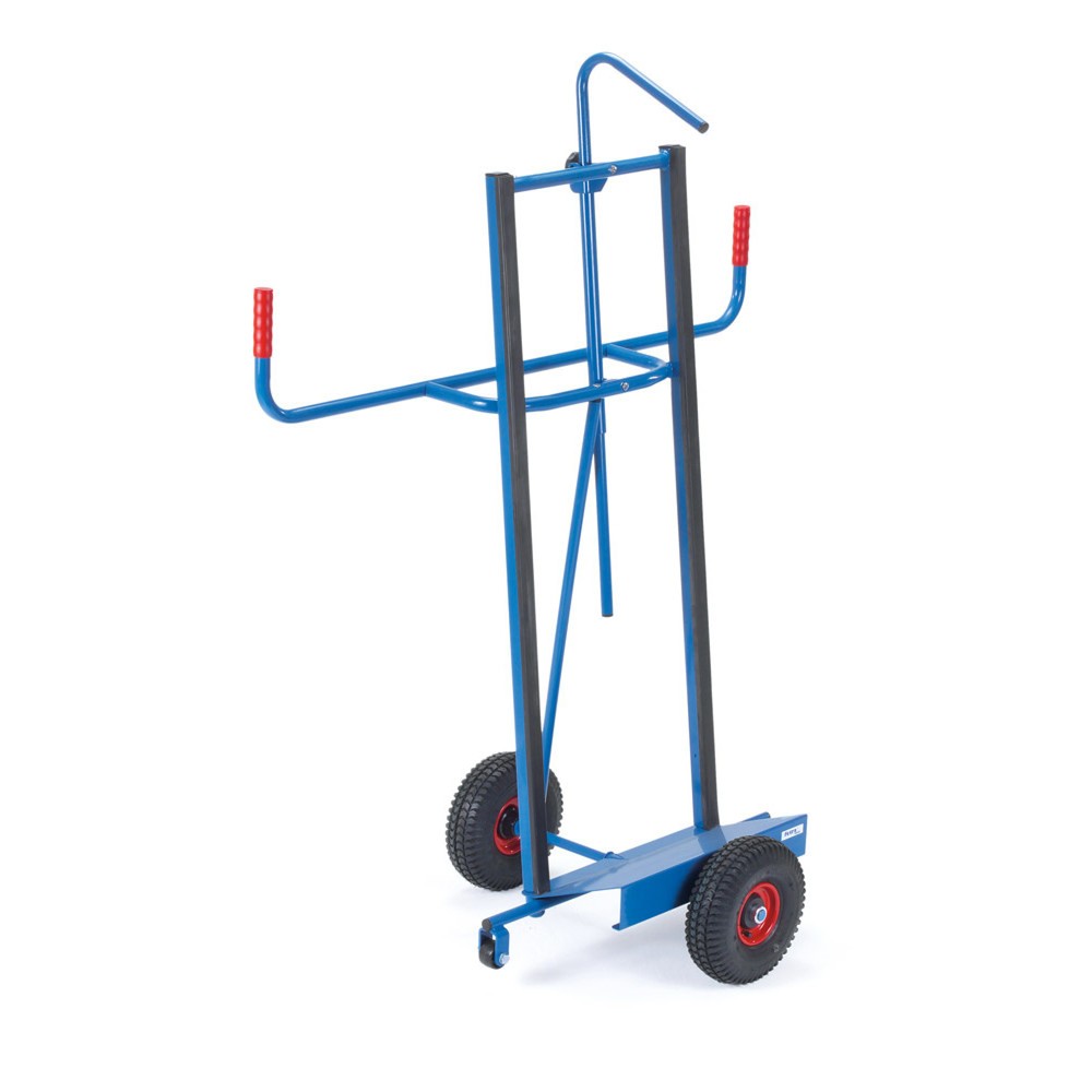 Image of Platten, Bleche und flache Gegenstände leicht transportiert Dieser Plattenkarren von fetra® eignet sich hervorragend für den einfachen und schnellen Längstransport zum Beispiel von grossflächigen Holz- und Kunststoffplatten. Das Ladegut wird auf der abges