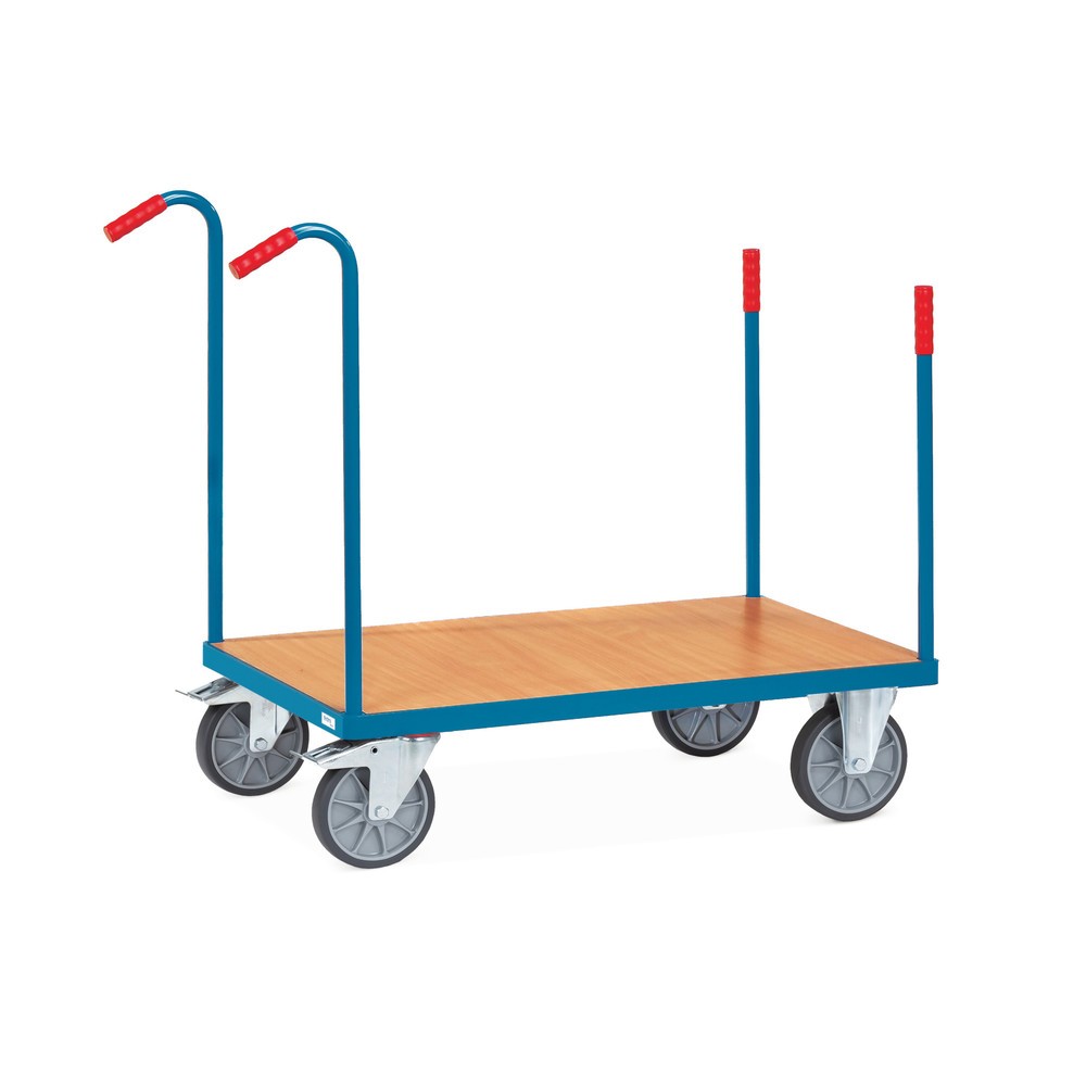 Image of Bequemer Langgut-Transport mit dem Rungenwagen Vier Rungen aus solidem Stahlrohr machen diesen Plattformwagen zu einer besonders nützlichen Transporthilfe. Platzieren Sie sperrige Materialien wie Stabstähle, Rohre oder Hobelware einfach zwischen den verti