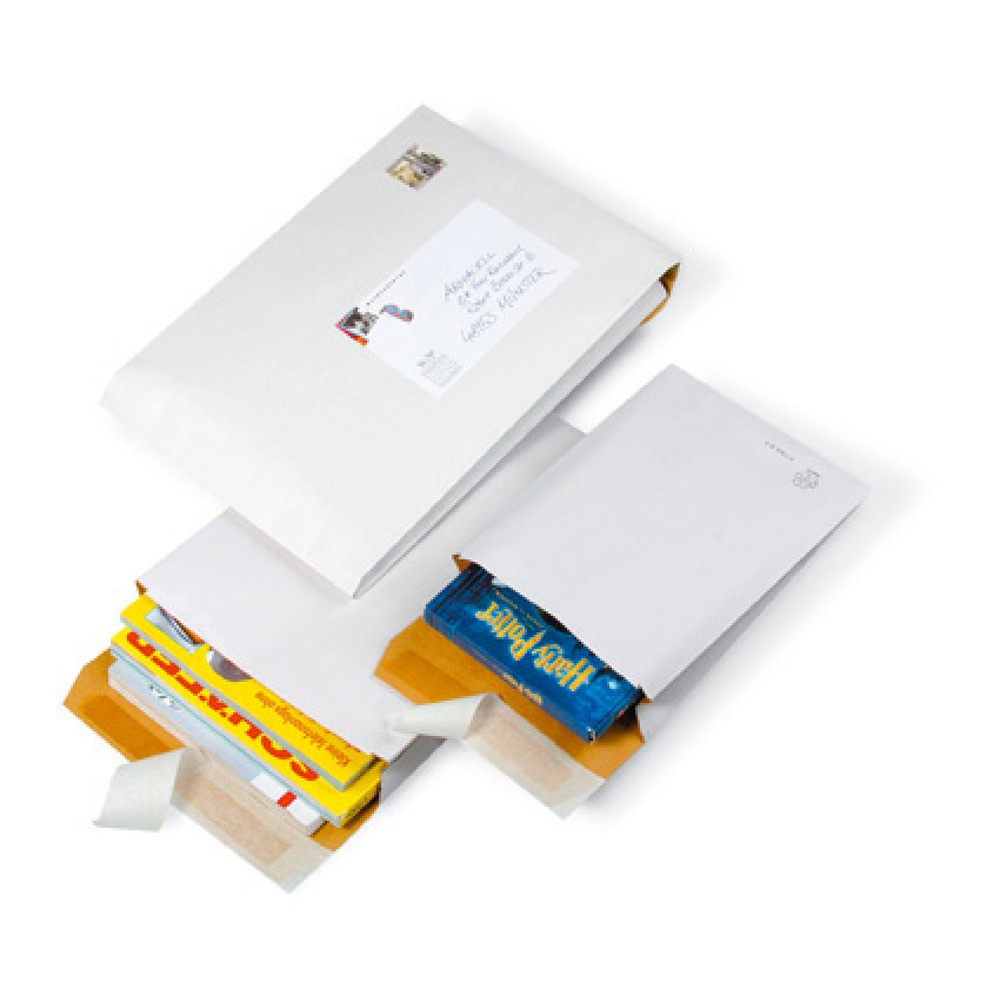 Image of  1 VE = 100 StkPolster-Versandtasche, 176 x 250 x 50 mm, weiss, DIN B5, K-Pack, 1 VE = 100 Stk Polster-Versandtasche, 176 x 250 x 50 mm, weiss, DIN B5, K-Pack, 1 VE = 100 Stk