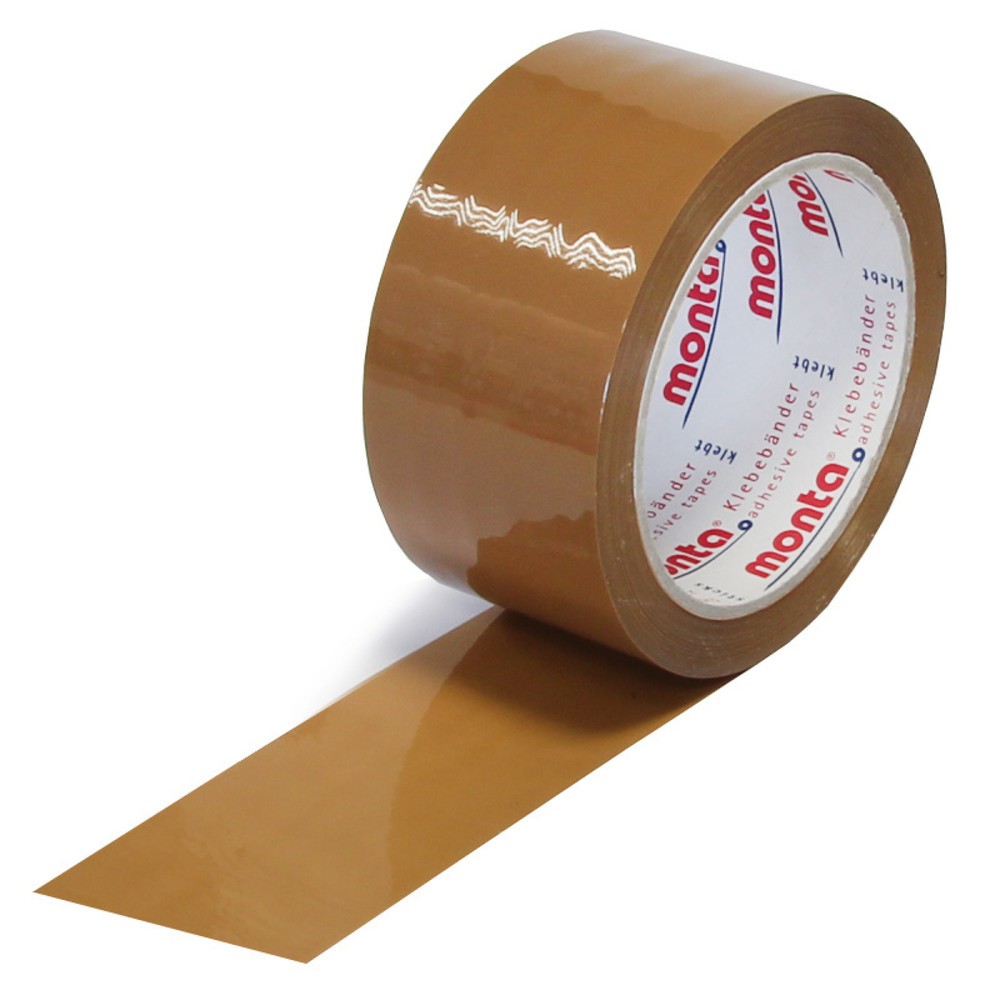Image of  Umweltfreundlicher Acrylatkleber auf WasserbasisPP-Klebeband, 50 mm breit x 66 lfm, Stärke 48 µ, leise, braun, monta 610 PP-Klebeband, 50 mm breit x 66 lfm, Stärke 48 µ, leise, braun, monta 610