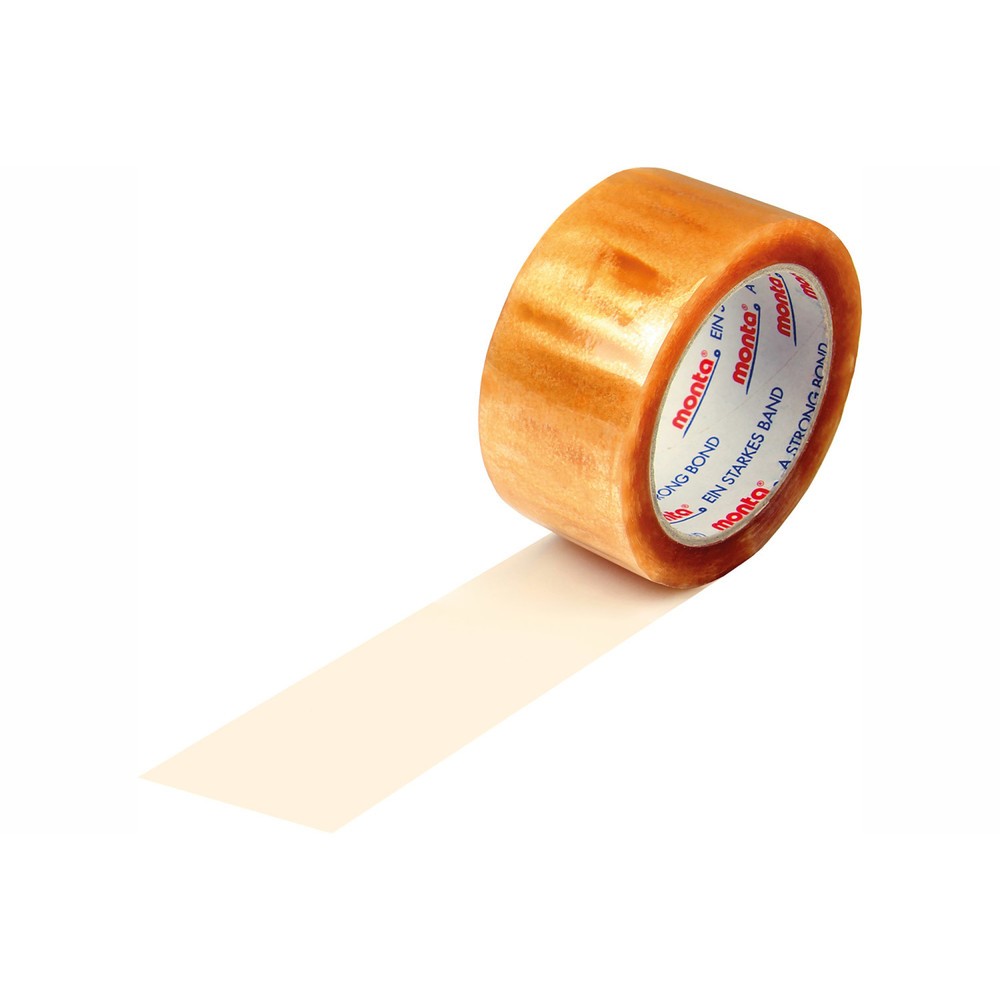 Image of  NaturkautschukkleberPP-Klebeband, 50 mm breit x 66 lfm, Stärke 57 µ, leise, transparent, monta 315 PP-Klebeband, 50 mm breit x 66 lfm, Stärke 57 µ, leise, transparent, monta 315