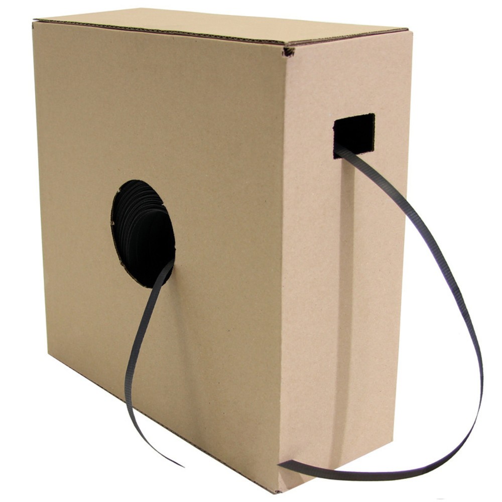 Image of  Geringe SpleissneigungPP-Umreifungsband, 12,7 mm breit x 1000 lfm, 0,50 mm Stärke, schwarz PP-Umreifungsband, 12,7 mm breit x 1000 lfm, 0,50 mm Stärke, schwarz