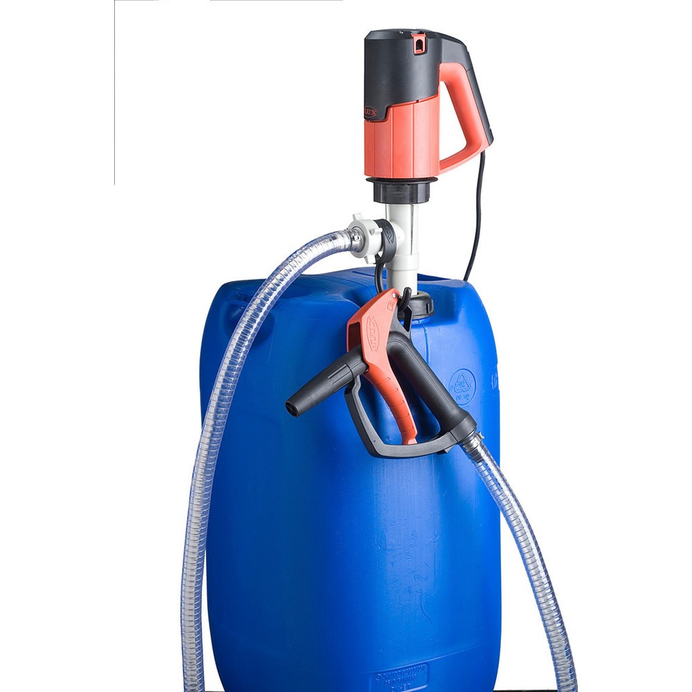 Image of Laugen- und Säuren-Pumpe für kontrollierten Umgang mit Gefahrenstoffen Beim Umgang mit Säuren und Laugen ist Sorgfalt und Vorsicht geboten. Mit diesem Pumpen-Set pumpen Sie mittlere Mengen dieser flüssigen Gefahrenstoffe sicher ab und füllen Sie zur Endve