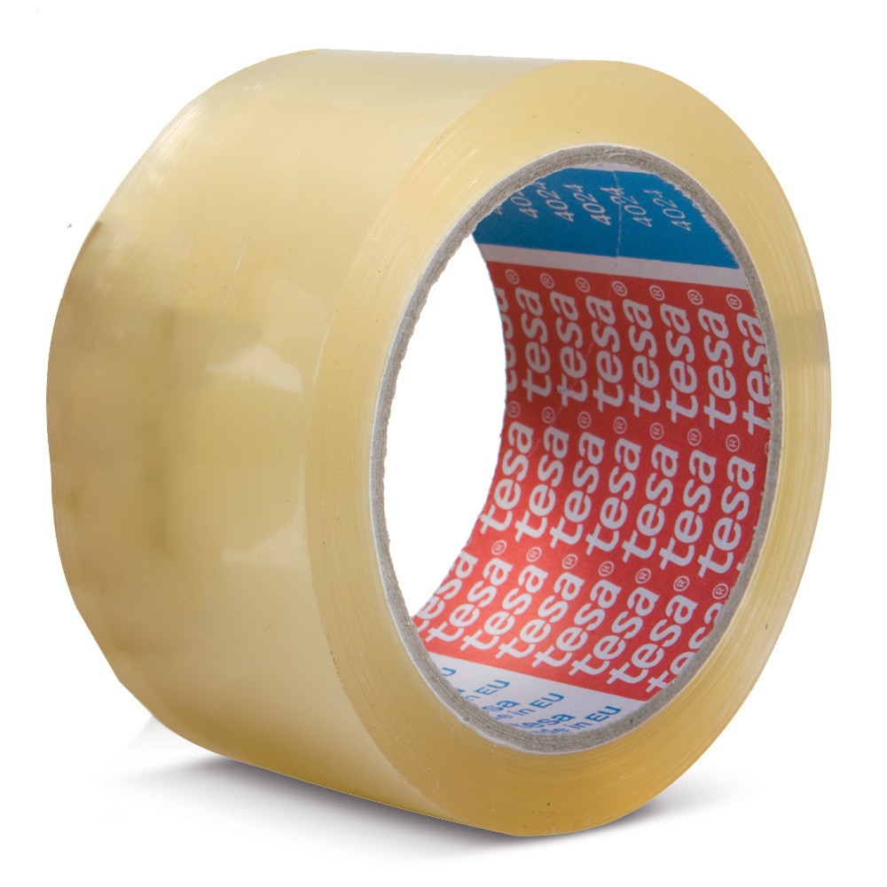 Image of Schwere Güter sicher verpacken – mit dem PVC-Klebeband tesa® 4124 Mit dem Verpackungsklebeband von tesa® verschliessen Sie auch schwere Pakete für einen sicheren Versand bzw. eine sichere Lagerung. Trägermaterial des tesa® 4124 Klebebands ist eine belastb