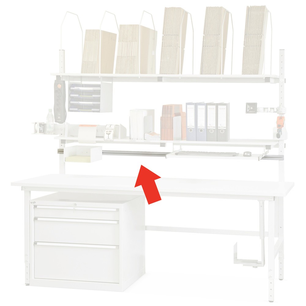 Image of  Platzsparende Erweiterung der Ablagefläche des PacktischesQuerträger für Packtisch, BxT 1.455 x 40 mm, anthrazit Querträger für Packtisch, BxT 1.455 x 40 mm, anthrazit