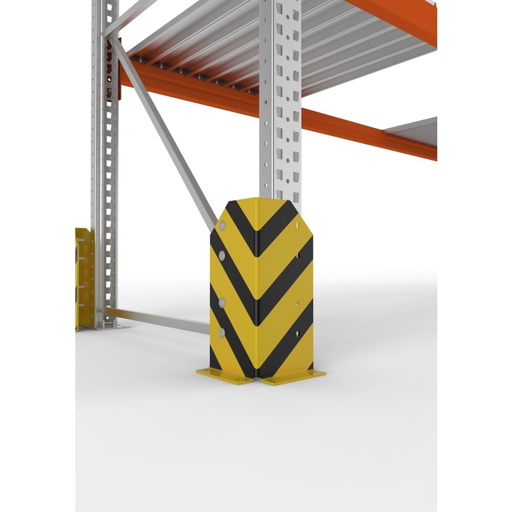 Image of Rammschutz für das Regal MULTIPAL® – mehr Schutz für Ihre Lagerwaren Sichern Sie Regalpfosten an Ein- und Durchfahrten für Flurförderzeuge mit diesen Rammschutzecken. Sie sind speziell auf das Regalmodell MULTIPAL® abgestimmt, eignen sich aber auch für an
