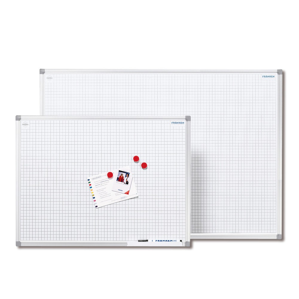 Image of Whiteboard mit Raster – für organisierte Pläne und Skizzen Die Raster-Aufteilung der Schreibtafel BASIC unterstützt Sie dabei, Pläne und Entwürfe klar und detailgenau zu visualisieren. Sie eignet sich daher ideal, um bei Meetings und Konferenzen eigene Id