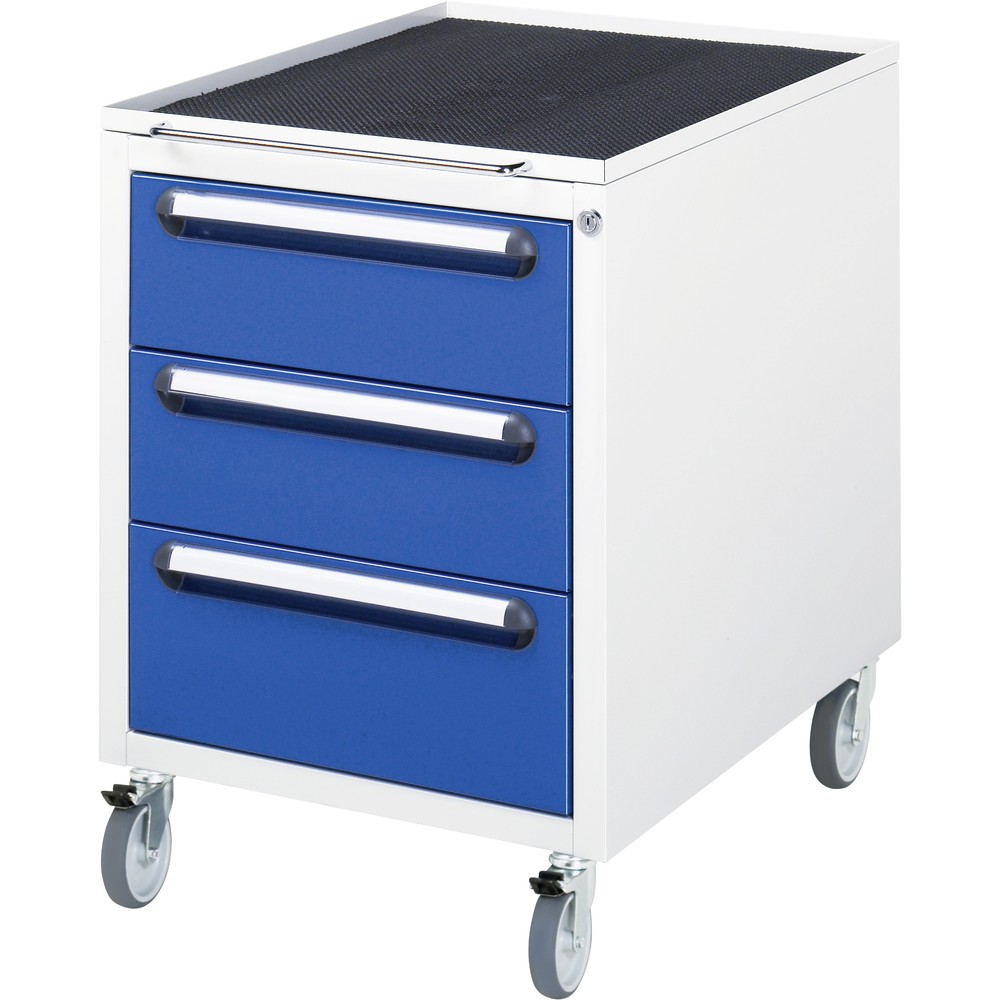 Image of 3 x Schublade 2xH150, 1xH180 mm. Schublade (innen B390 x T560 mm, Tragkraft 35 kg, Auszug 90 %). Die Nutzhöhe der Schublade entspricht der Fronthöhe abzgl. 15 mm. Schubladenwanne komplett geschlossen zur optimalen Aufnahme von Schubladen-Einteilungs-Sets.