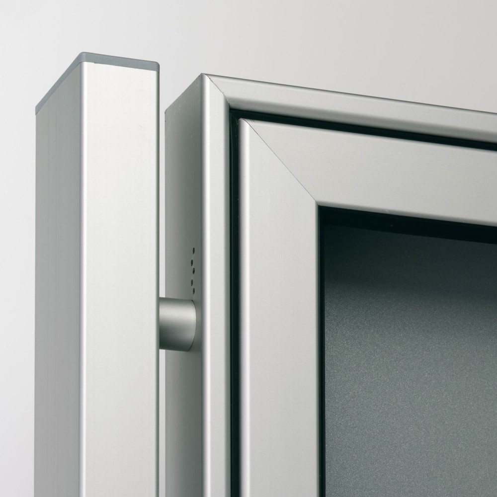 Image of Eloxiert, zum EinbetonierenRechteckrohr-Ständer für Profi-Schaukasten, zum Aufdübeln, 2 Stk/VE Rechteckrohr-Ständer für Profi-Schaukasten, zum Aufdübeln, 2 Stk/VE