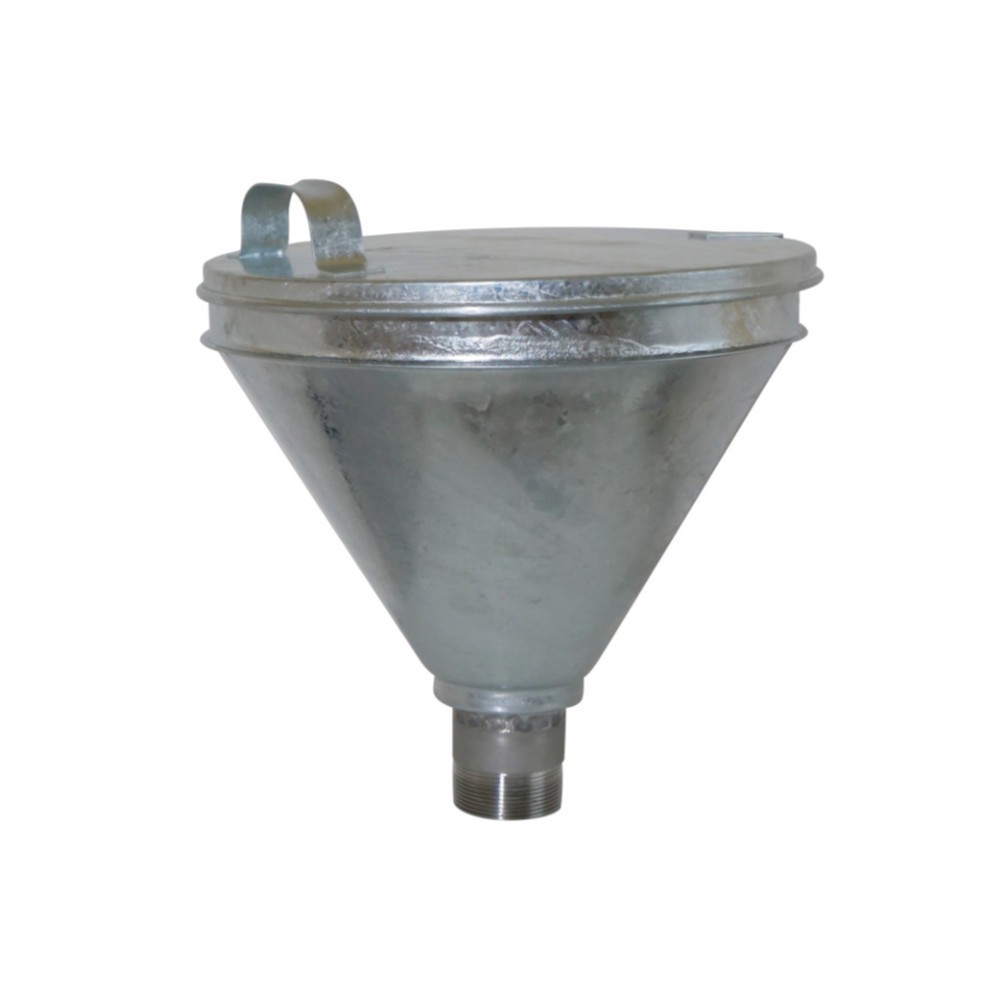 Image of  Für nicht brennbare Mineralölprodukte wie Öle, Diesel, Wasser etc.RENNER Fasstrichter, inkl. Deckel u. Sieb, 2“-Gewinde, Ø 300 mm RENNER Fasstrichter, inkl. Deckel u. Sieb, 2“-Gewinde, Ø 300 mm