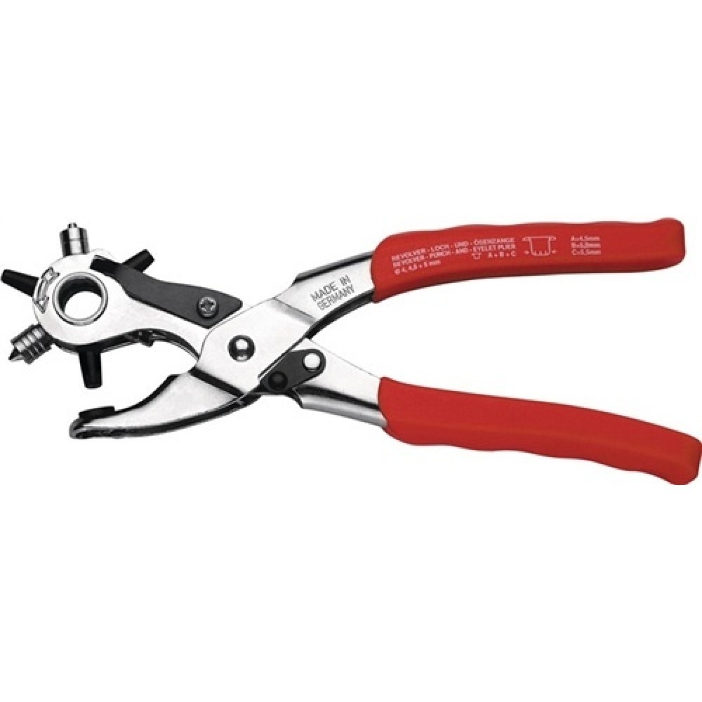 Image of  KunststoffgriffRevolverloch-/Ösenzange Gesamt-L.225mm Ku.-Griff Revolverloch-/Ösenzange Gesamt-L.225mm Ku.-Griff