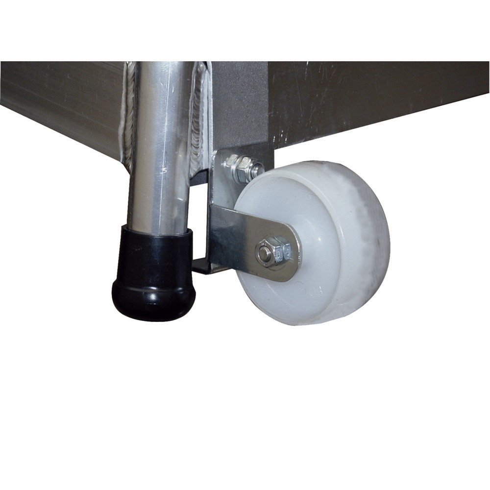 Image of Statten Sie Ihren Tritt mit Rollen aus – für das mühelose Wechseln des Einsatzortes Wenn Sie für Montagearbeiten belastbare und schwere Tritte der Marke Krause® verwenden möchten, erleichtern Sie sich deren Transport zum Einsatzort mit einem Rollen-Set. D