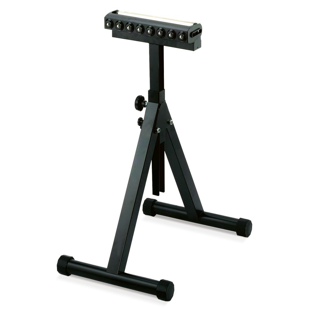 Image of Ständer mit Rollen-Kombination für den flexiblen Einsatz Wenn Sie am Arbeitsplatz schweres, langes oder unhandliches Material zuführen müssen, erleichtern Ihnen höhenverstellbare Böcke die Arbeit. Dieser Rollenständer für Materialzuführungen ist als Kombi