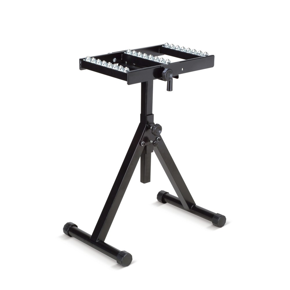 Image of Böcke für Materialzuführungen sparen Zeit und Kraft Rollenständer für Materialzuführungen mit Kugeltisch sind eine gute Lösung, um langes und schweres Material mit wenig Kraft und ergonomisch der Arbeitsfläche zuzuführen. Der Kugeltisch eignet sich besond