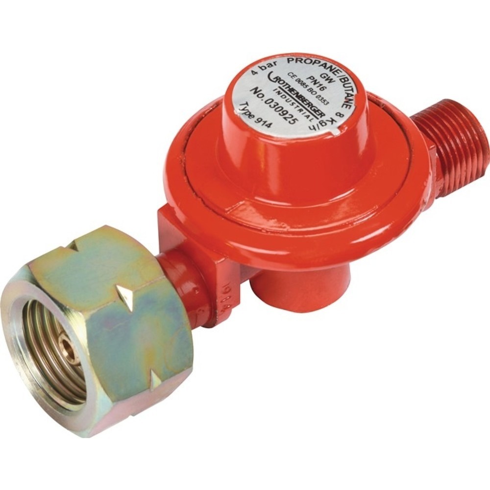 Image of  Durchflussleistung max.: 8kg/hROTHENBERGER INDUSTRIAL Propandruckregler, G 3/8″ LH, 4 bar, ohne Schlauchbruchsicherung ROTHENBERGER INDUSTRIAL Propandruckregler, G 3/8″ LH, 4 bar, ohne Schlauchbruchsicherung