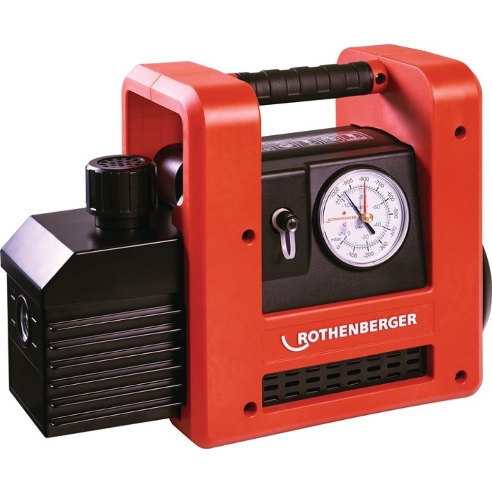 Image of  Volumenstrom: 255l/minROTHENBERGER Vakuumpumpe ROAIRVAC R32 9.0, 230 / 50 V / Hz, Fördermenge 255 l/min 17 kg 255 l/min ROTHENBERGER Vakuumpumpe ROAIRVAC R32 9.0, 230 / 50 V / Hz, Fördermenge 255 l/min 17 kg 255 l/min