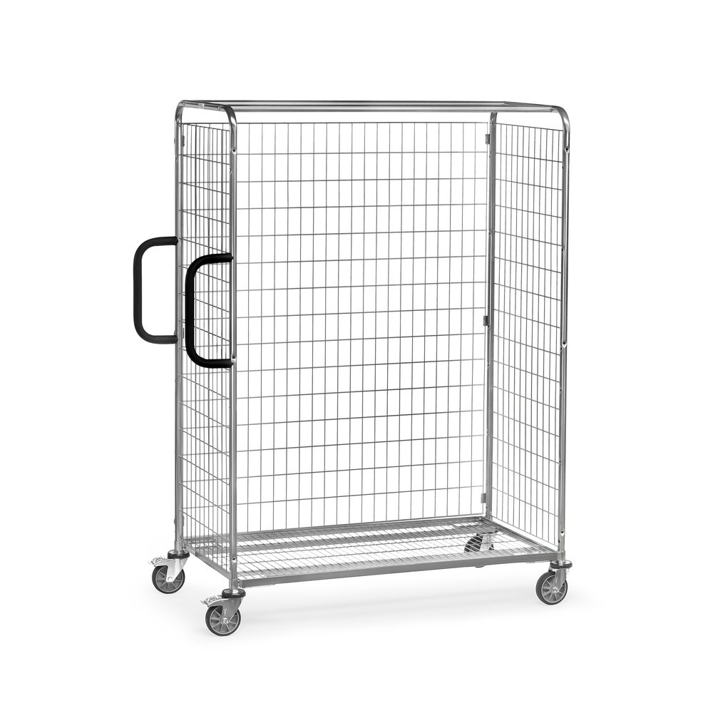 Image of Mehr Sicherheit während des Transports durch das Rückwandgitter Damit beim Verfahren des Kommissionierwagens von fetra® nichts nach hinten durchrutscht, gibt es dieses praktische und solide Rückwandgitter. Es ist aus robustem Drahtschweissgitter gefertigt