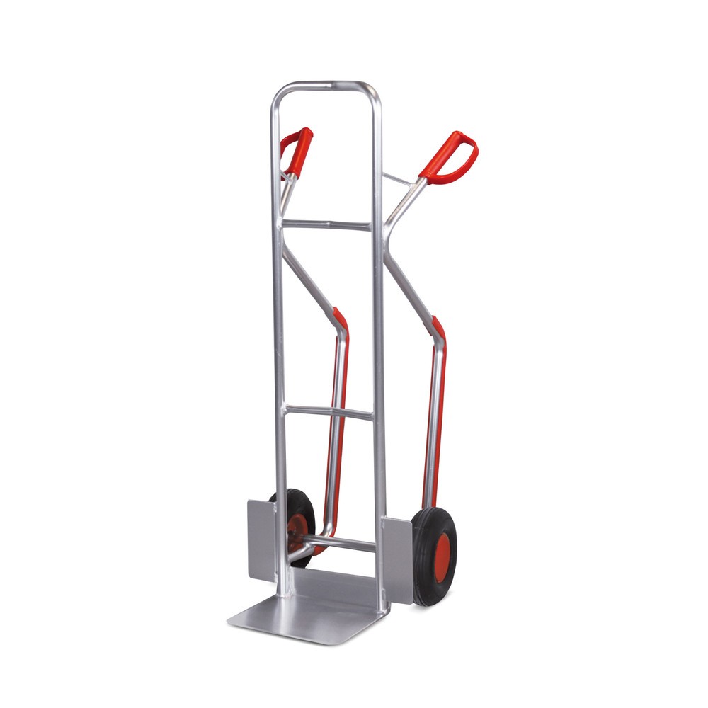 Image of Kartons und Co. mit leichter Aluminiumkarre transportieren Ob Umzug oder Lieferung: Die Sackkarre VARIOfit® erleichtert Ihnen den Transport gestapelter Kartons und Waren. Mit 200 kg können Sie das robuste und gleichzeitig leichte Aluminiumgestell beladen.