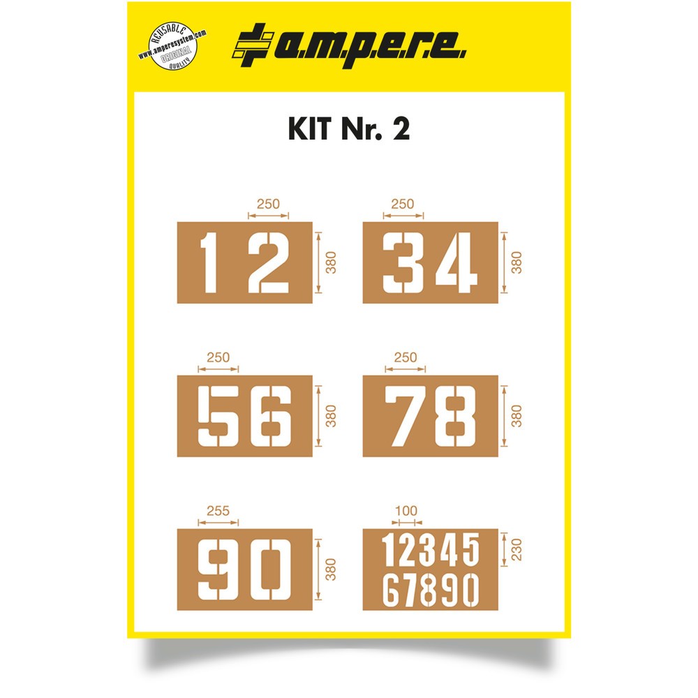 Image of  Zur mehrfachen Verwendung mit abriebfester Sprühfarbe geeignetSchablonen Set 2 à 6 Schablonen Schablonen Set 2 à 6 Schablonen