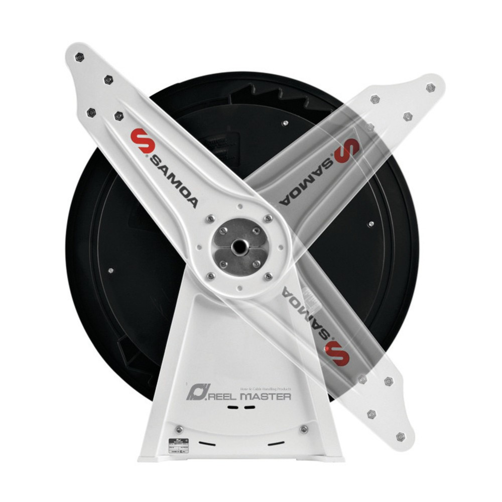 Image of Profi-Automatik-Schlauchaufroller mit passendem Schlauch Der Schlauchaufroller SAMOA-HALLBAUER für Frischöl, Frostschutz, Wasser oder Fett übernimmt für Sie die Arbeit des Schlauch-Aufwickelns und ist für den Einsatz in Werkstätten oder grossen Fuhrparks 