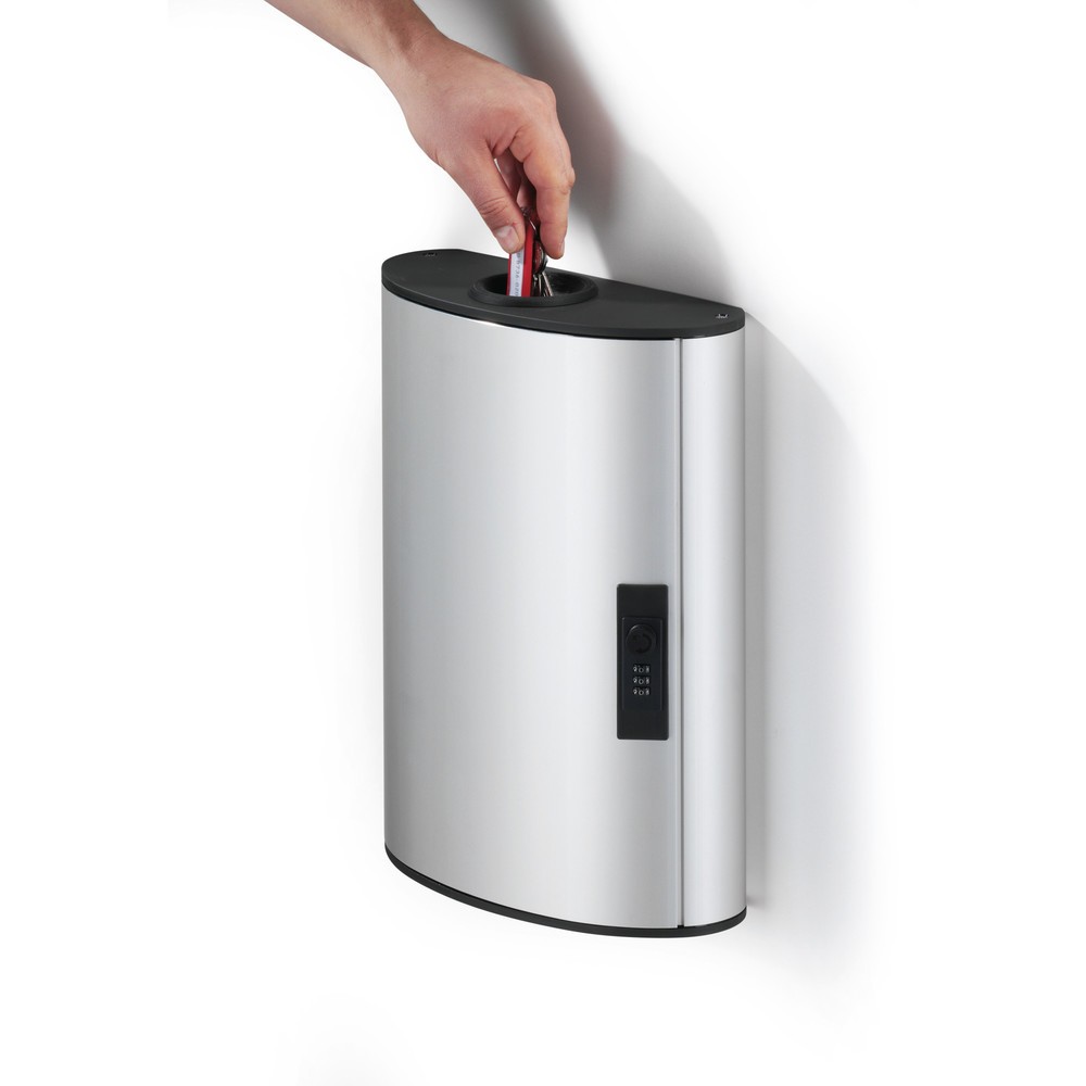 Image of Der Aluminium-Schlüsselkasten DURABLE mit Zahlenschloss Dieser Schlüsselkasten ist durch einen Code verschliessbar. Er ermöglicht Ihnen die sichere Aufbewahrung von bis zu 54 Schlüsseln und eine einfache Schlüsselrückgabe mittels Einwurfschlitz an der Obe