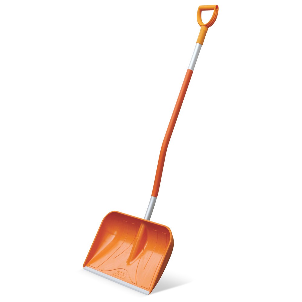 Image of Schneeschaufel CEMO – Unverwüstlich und langlebig Mit Hilfe der Schneeschaufel CEMO aus glasfaserverstärktem Kunststoff (GFK) sind Schneeräumungsarbeiten leicht zu bewerkstelligen. Der doppelt gebogene Ovalstiel in Kombination mit einem D-Griff bietet her