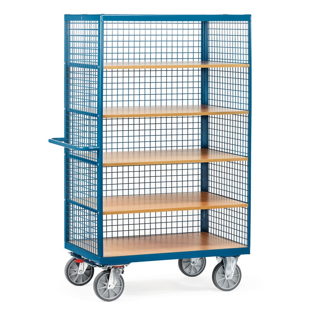 Image of Mit geschlossenem Dach für den Rundum-Schutz für die Ladegüter Der Schrankwagen von fetra® bietet eine sichere und stabile Lösung vor allem für den Transport von kleinen Ladegütern. Die robuste Winkelstahl-Konstruktion macht ihn belastbar und widerstandsf