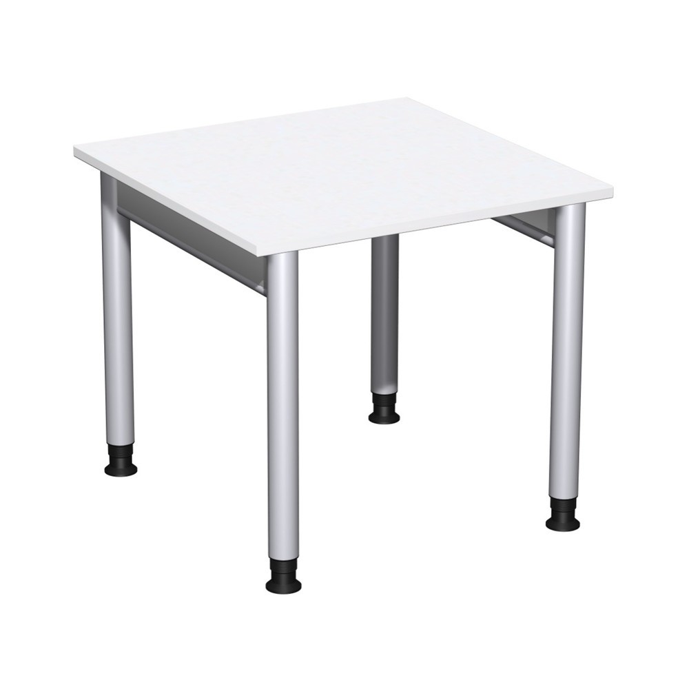 Image of Ein höhenverstellbarer Tisch für ergonomisches Arbeiten Der Profi Tisch ist höhenverstellbar und seine Tischplatte lässt sich im Bereich zwischen 650 und 850 mm fixieren. So passen Sie die Tischhöhe individuell Ihrer Körpergrösse an. Das 4-Fuss-Gestell de