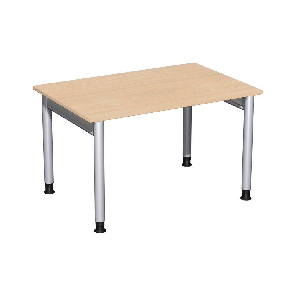 Image of Ein höhenverstellbarer Tisch für ergonomisches Arbeiten Der Profi Tisch ist höhenverstellbar und seine Tischplatte lässt sich im Bereich zwischen 650 und 850 mm fixieren. So passen Sie die Tischhöhe individuell Ihrer Körpergrösse an. Das 4-Fuss-Gestell de