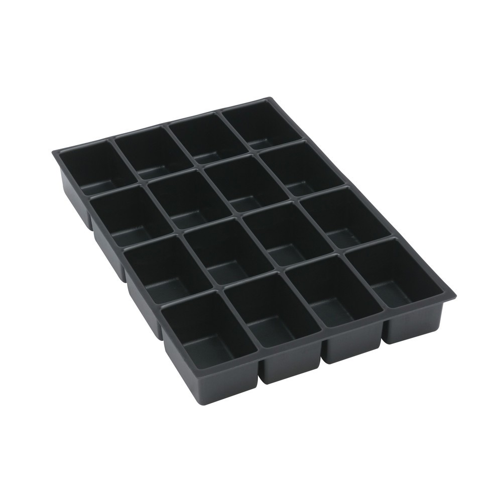 Image of Schubladen dank Teiler strukturiert einräumen Mit der Schubladeneinteilung für Schubladenschränke BISLEY schaffen Sie eine strukturierte und geschützte Lagerfläche für Kleinteile aller Art. Dank unterschiedlicher Fächergrössen richten Sie Ihren Schrank in