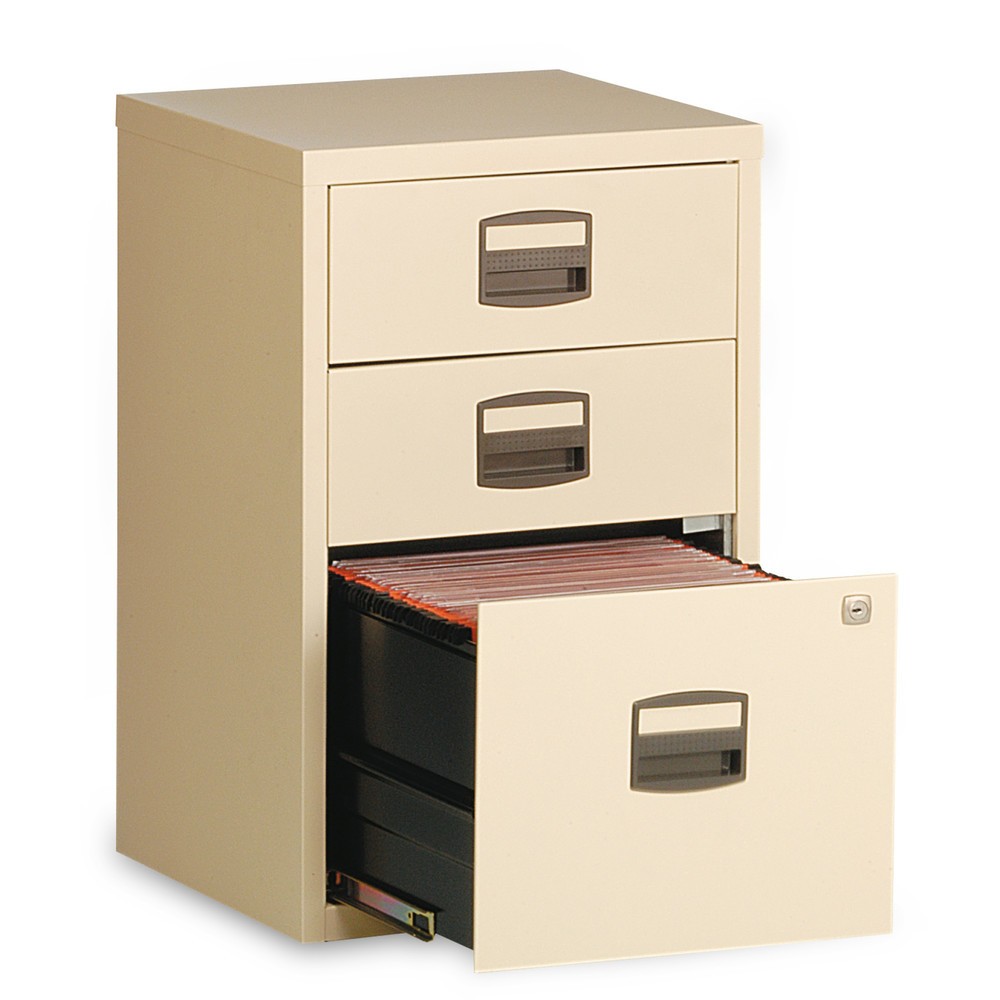 Image of Für mehr Stauraum im Büro Der Schubladenschrank BISLEY mit Materialschub und Hängeregistratur verschafft Ihnen mehr Stauraum in Ihrem Büro. Sie können ihn unter dem Schreibtisch oder freistehend aufstellen. Aufgrund seines kompakten Designs eignet sich de