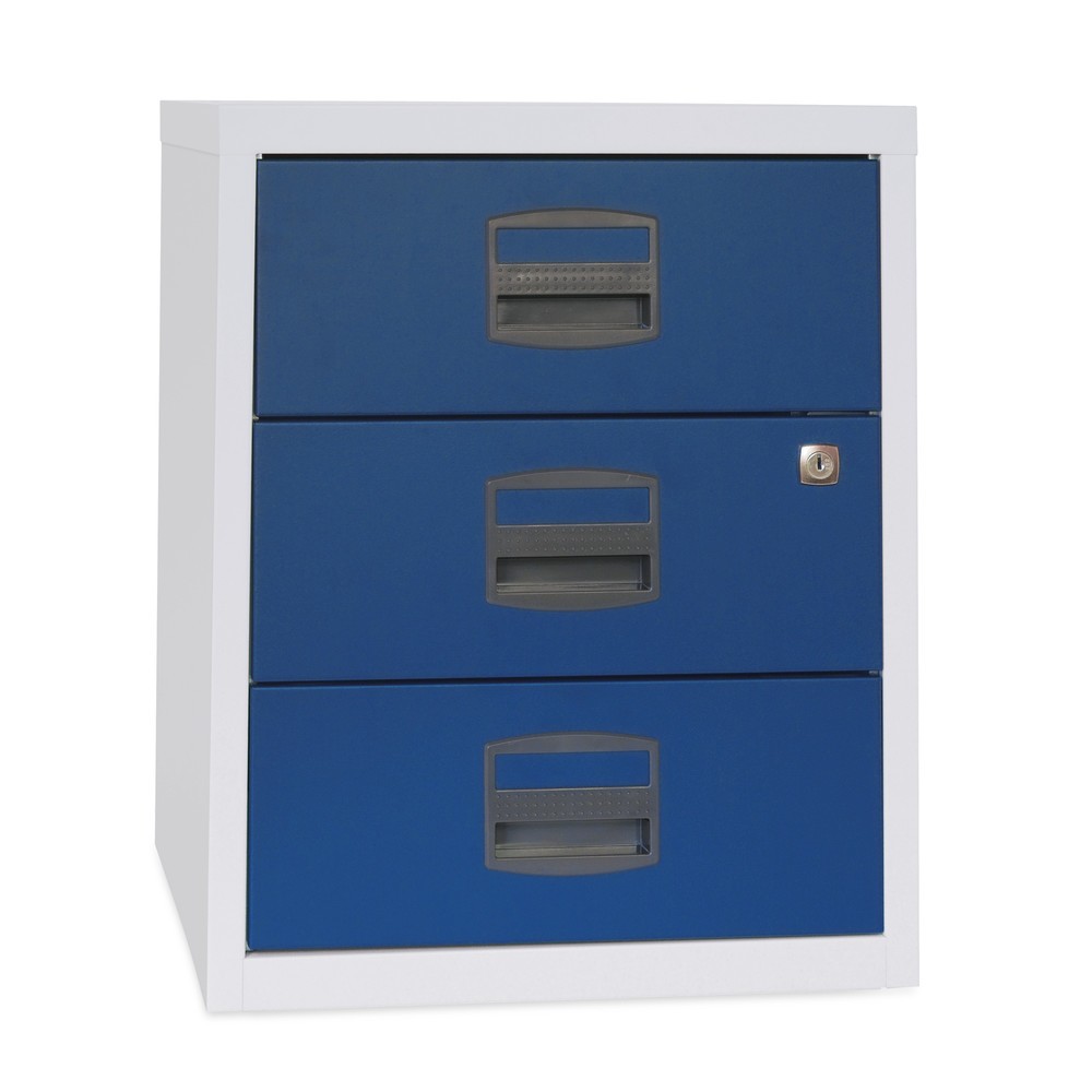 Image of Kompakter Schubladenschrank BISLEY mit Materialschüben Dank der Schubladen bietet der Schubladenschrank BISLEY mit Materialschüben viel Stauraum für Unterlagen und Büromaterialien. Die Schubladen laufen auf kugelgelagerten Schienen und lassen sich zu 75 %
