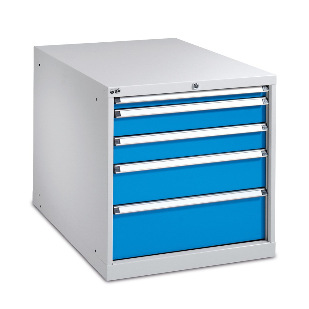 Image of Schubladenschränke als multifunktionale Aufbewahrungslösung Dieser Werkstattschrank dient als ebenso verlässliches wie funktionales Möbelstück in Ihrem Betrieb. Die präzise verbauten Schubladen mit Griffleisten stellen einen komfortablen und schnellen Zug
