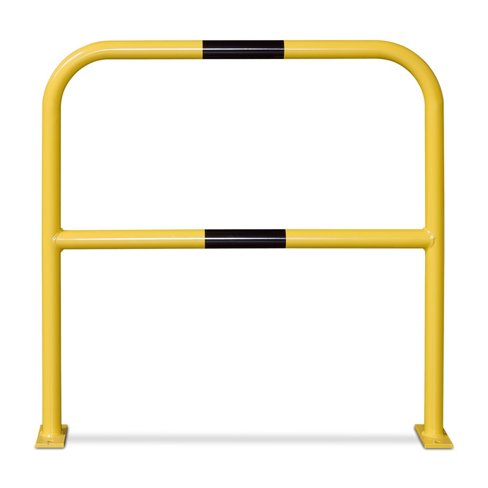 Image of Arbeitsbereiche sicher abtrennen mit dem Schutzbügel für den Innenbereich Mit diesem Rammschutz-Bügel sichern Sie Personenwege, trennen Arbeitsbereiche von Gefahrenzonen ab oder optimieren den Maschinenschutz. Der Schutzbügel für den Innenbereich besteht 