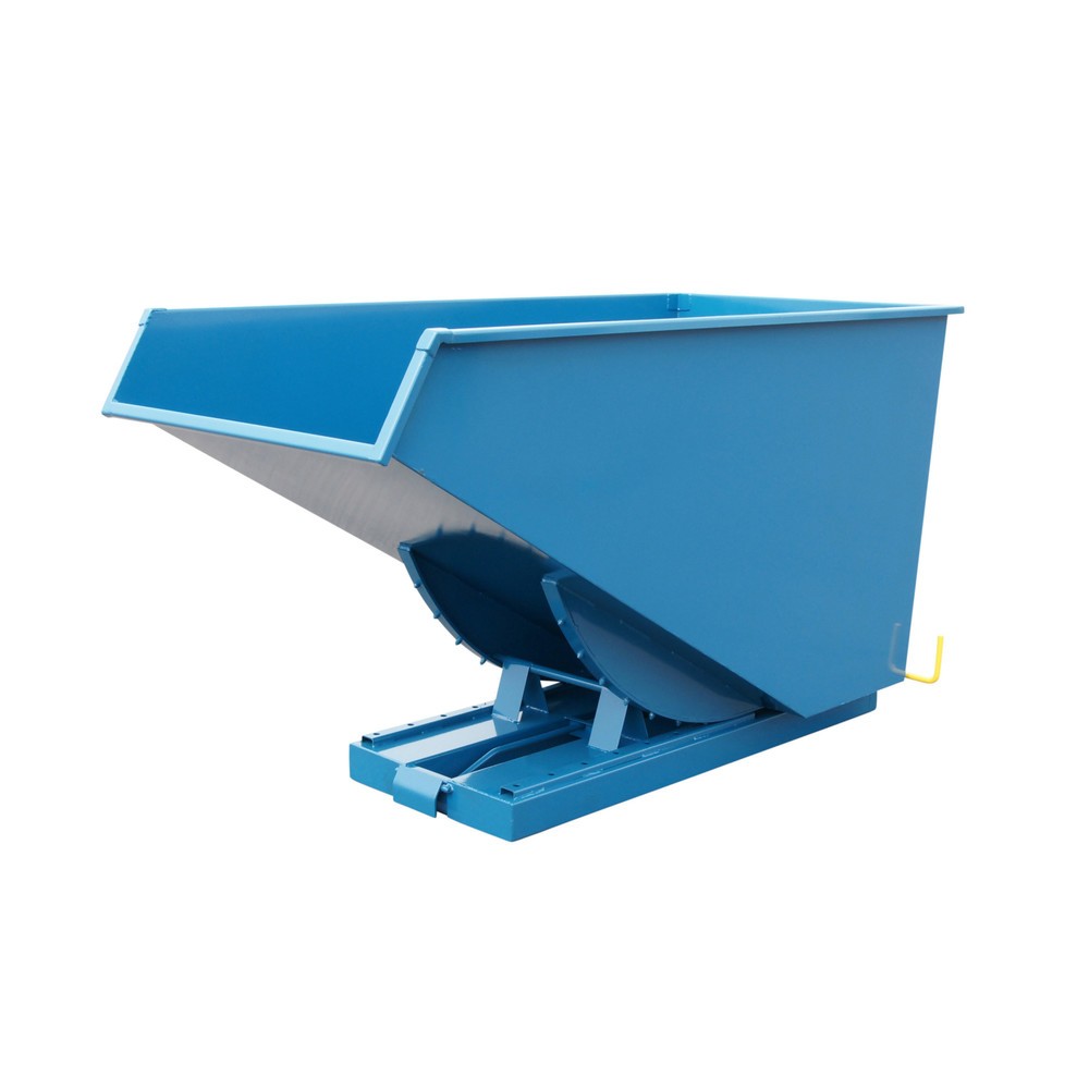 Image of Robuster Spänebehälter mit automatischem Kippmechanismus So wird der Transport schwerer Materialien zum Kinderspiel: Den Schwerlast-Kippbehälter nehmen Sie einfach mit den Staplerzinken auf und verfahren den Container zum gewünschten Einsatzort. Die stabi